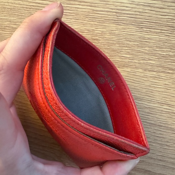 Authentic Orange caviar Chanel card Wallet. Bought at Neiman Marcus. - Picture 4 of 8